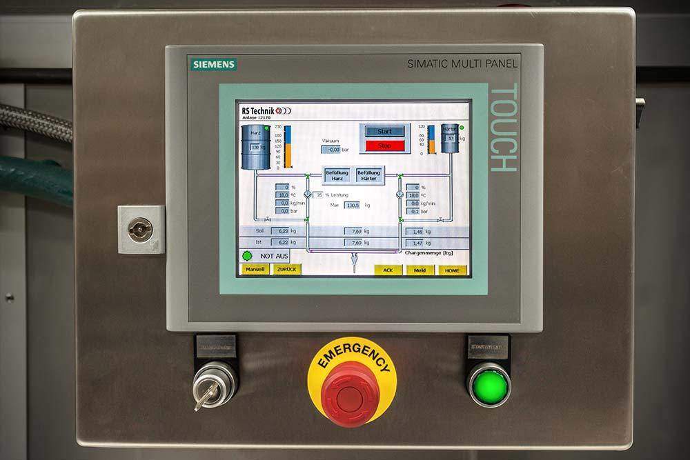 Panel Siemens systemu dozująco-mieszającego RS CCM